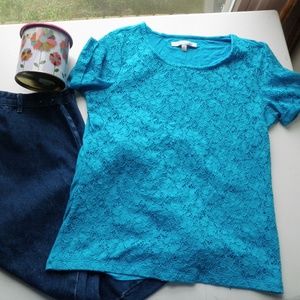 Blue Lacy Top